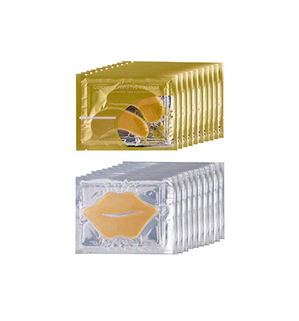 Producto 10 Pairs Collagen Eye Mask and 10 Pcs Collagen Lip Mask, Anti