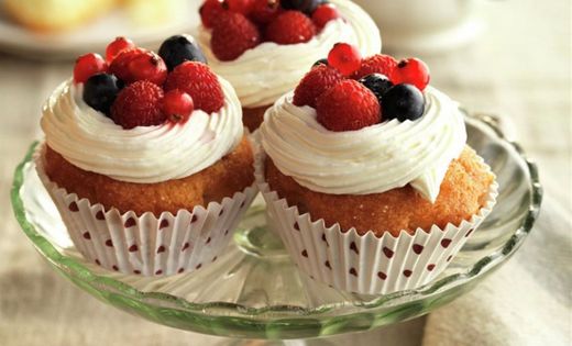 Cupcakes con crema de queso 