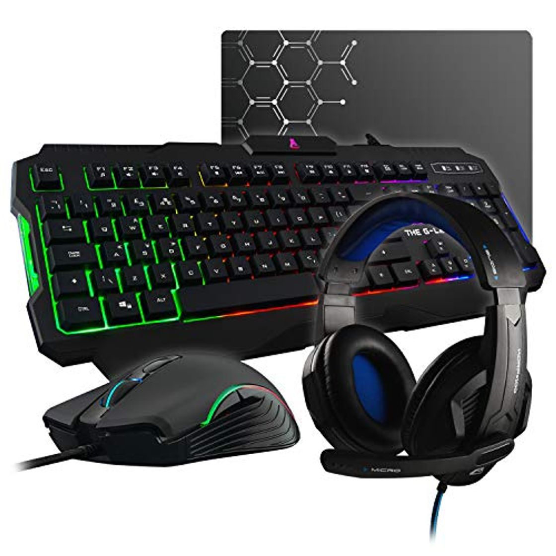 Productos G-Lab Combo Argon E - 4 en 1 Gaming Bundle - Teclado