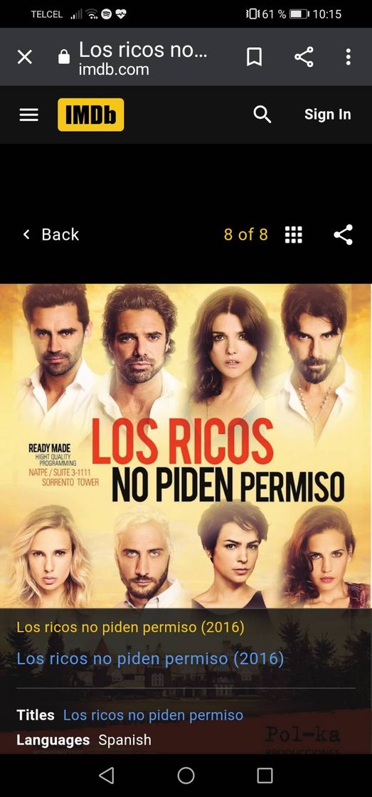 Serie Los ricos no piden permiso