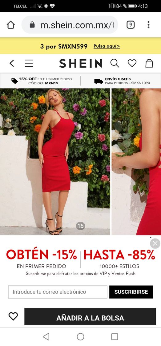 Fashion Vestido Rojo 