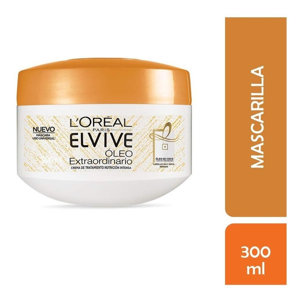 Social L'Oréal Paris Mascarilla Óleo Extraordinario Coco Nutrición 