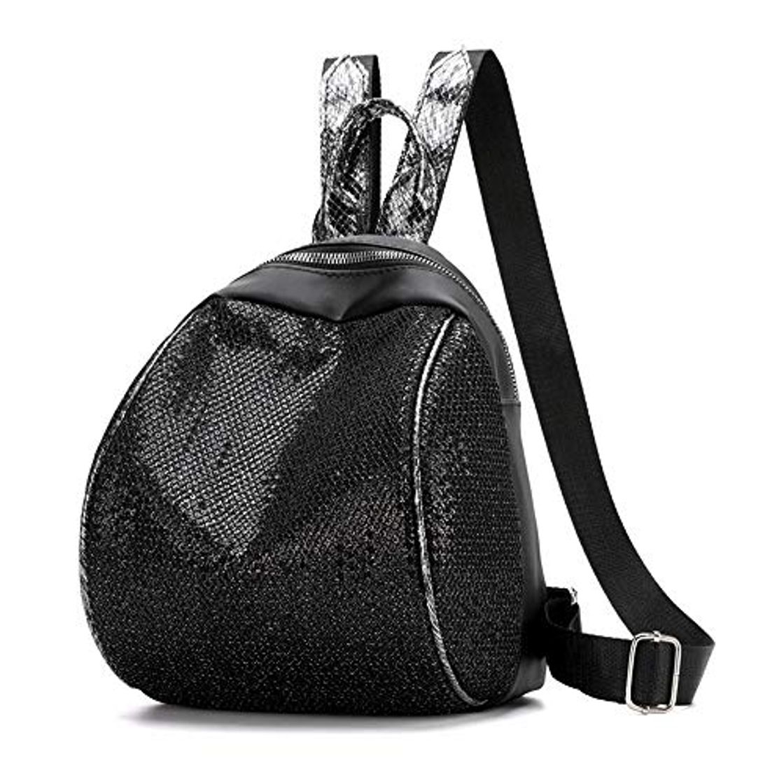 Fashion ZIHUINI Mochila Mochila de Lentejuelas de Las Mujeres Mochila Negra Ocasional con