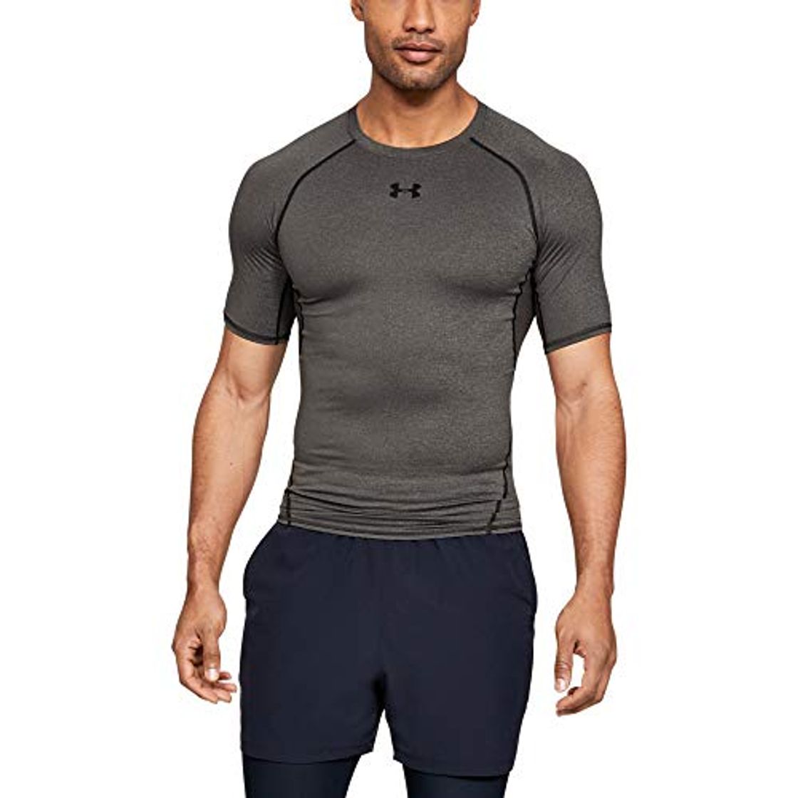 Fashion Under Armour UA Heatgear Short Sleeve Camiseta, Hombre, Gris