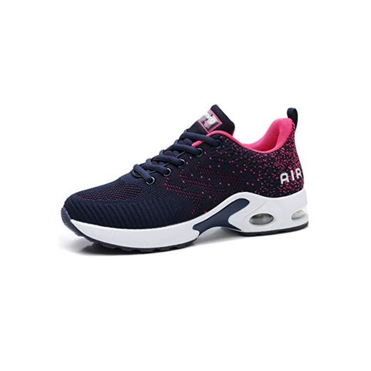 AFFINEST Zapatos para Correr para Mujer Air Zapatillas de Running Ligero y Transpirable Sneakers y Asfalto Aire Libre y Deportes Calzado Azul 39