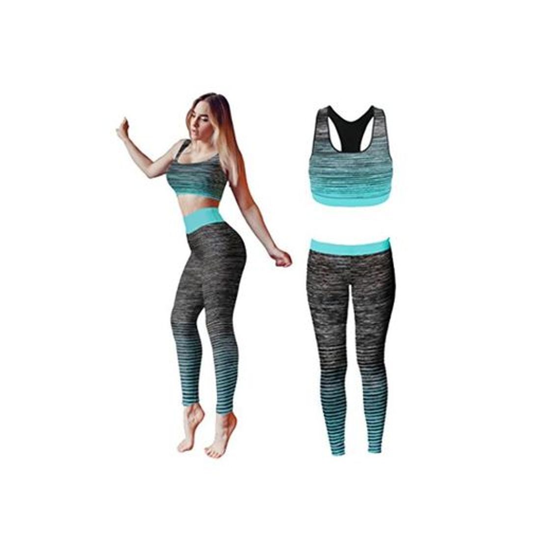 Social Bonjour® – Conjunto de ropa de yoga o entrenamiento para mujer, parte
