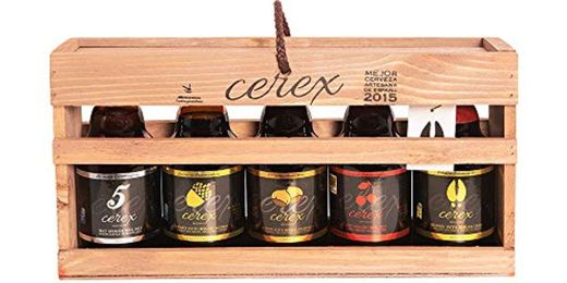 CEREX- Pack Degustación de 5 Cervezas Artesanas Españolas con caja regalo de