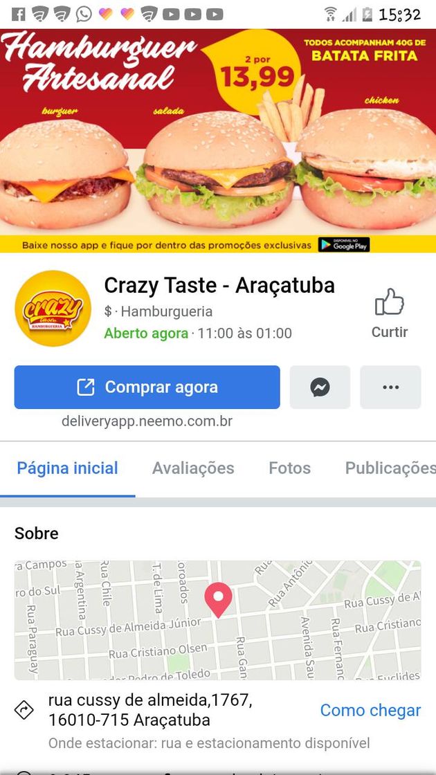 Restaurantes Crazy Taste - Araçatuba