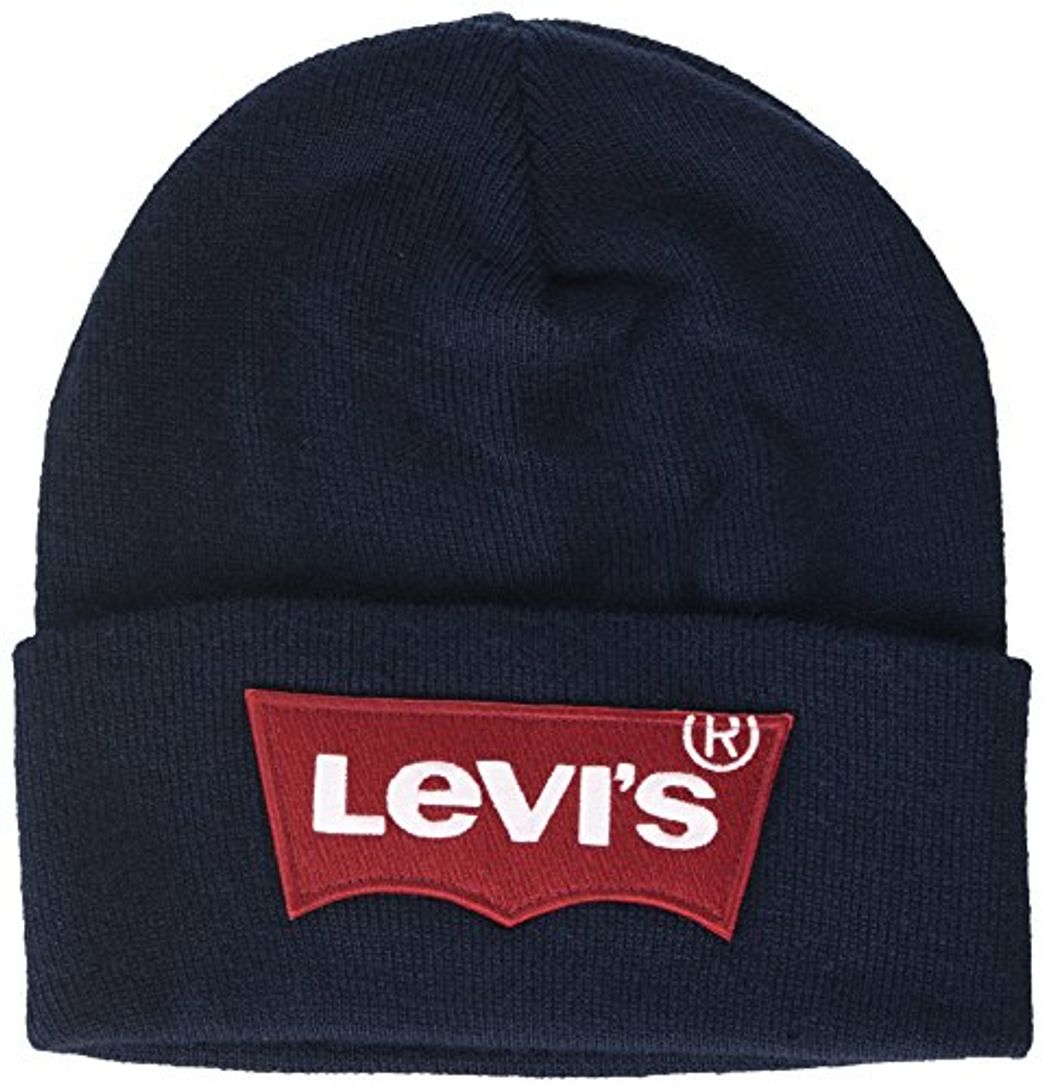 Levi's Oversized Batwing Beanie Gorro de Punto, Azul
