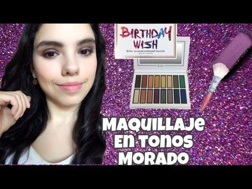 Maquillaje en tonos morado 