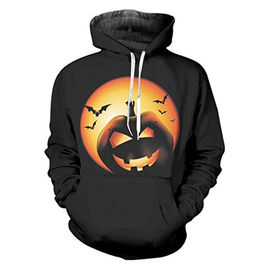 Moda Pokem&Hent Señora Gran tamaño Ocio Sudaderas con Capucha 3D Impreso Anuncio de Halloween Pullover Kin 4XL