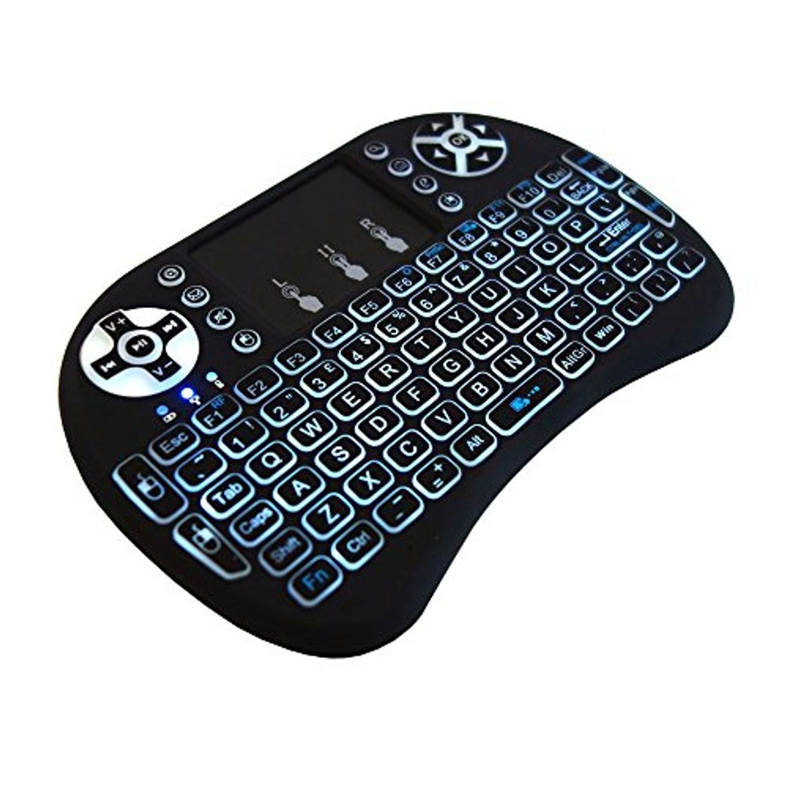 Productos Mini teclado inalámbrico con luz negra Justop con panel táctil y teclas