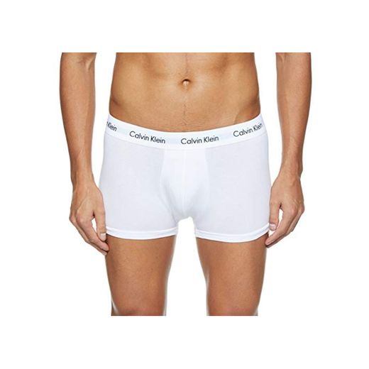 Calvin Klein 3P Trunk, Bóxer para Hombre, Blanco, M,