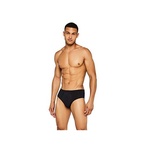 Marca Amazon - find. Bañador Hombre, Negro, L, Label