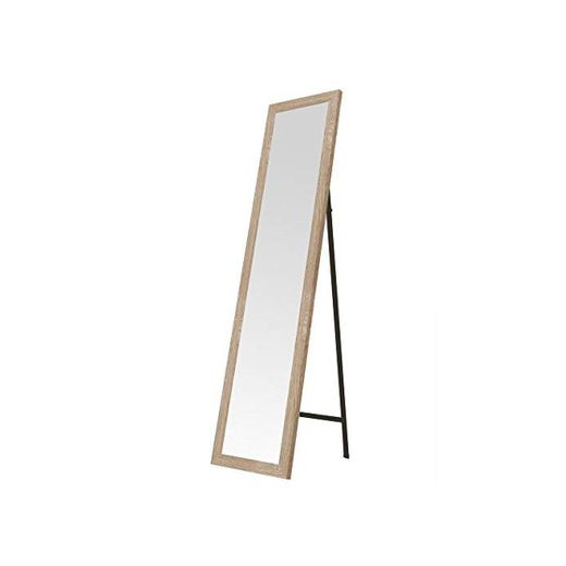 Espejo de pie de Madera MDF Beige nórdico para Dormitorio de 37