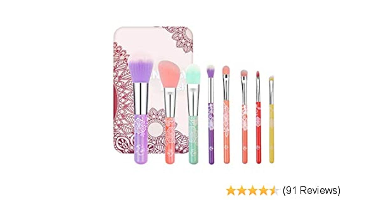 Social ENERGY Colorful Rainbow Makeup Powder Brushes ... - Amazon.com