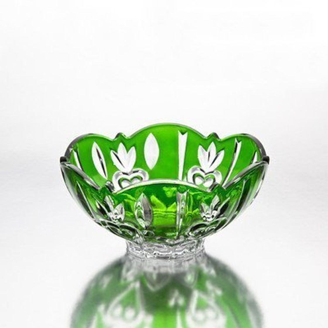 Social Fine Crystal Bowl Green