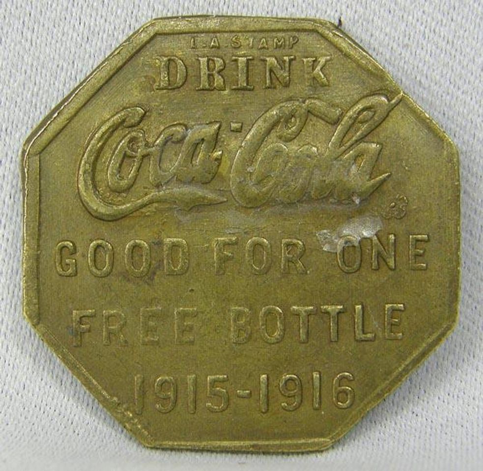 Fashion Coca Cola token 1915-1916