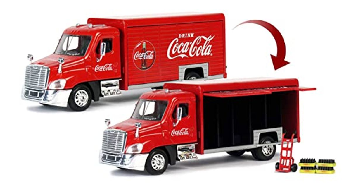Social Coca-Cola 1/50 Camión de Entrega de Bebidas con 2 Puertas 