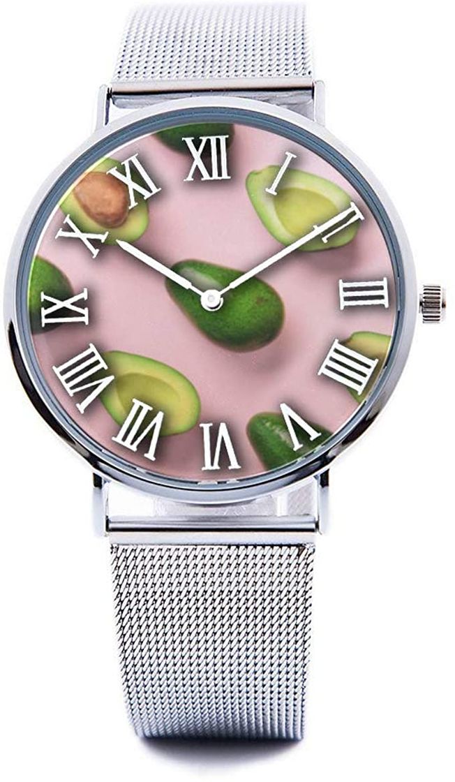 Social Fashion Avocado Breakfast Watch  Stainless Watchband 