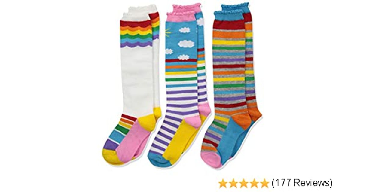Social Jefferies Socks Girls' Little Colorful Rainbow Knee 