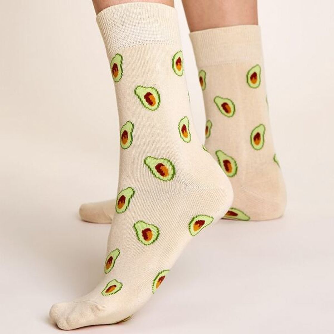 Social Shein  1 pair avocado pattern socks 