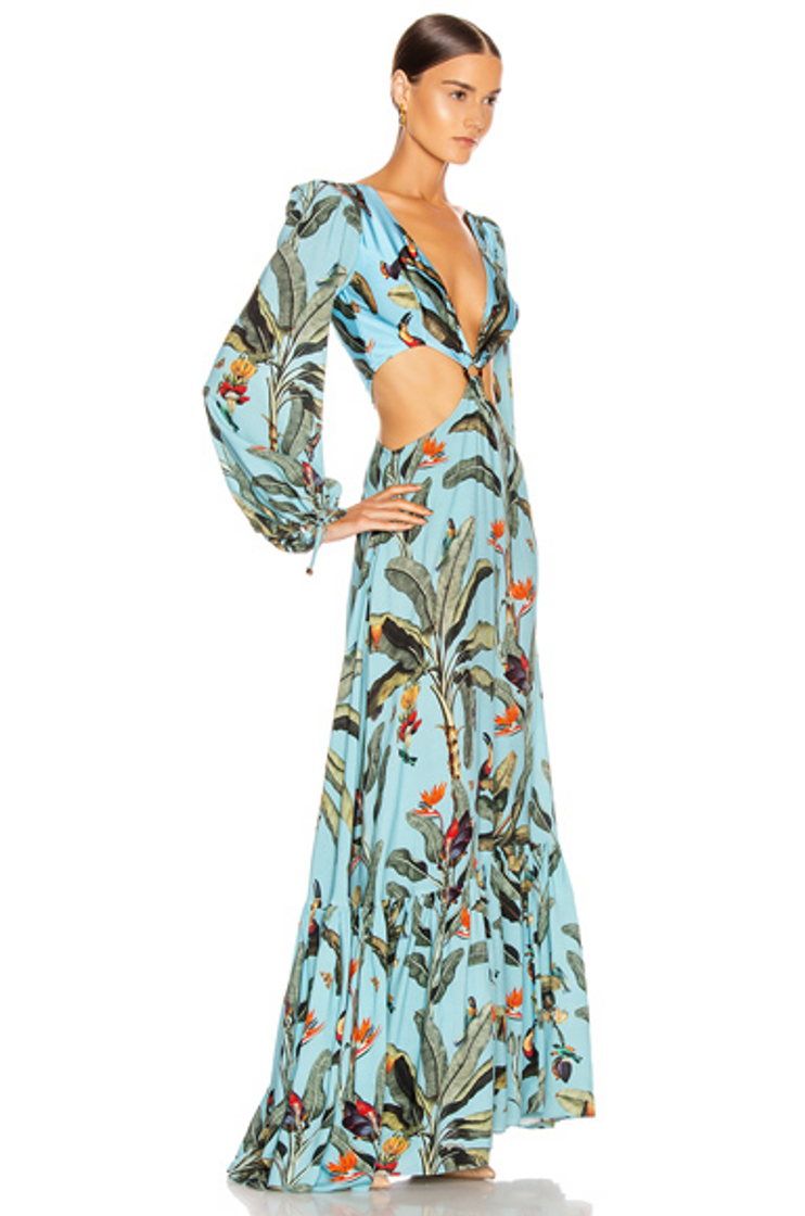 Moda Patbo tropical print maxi dress