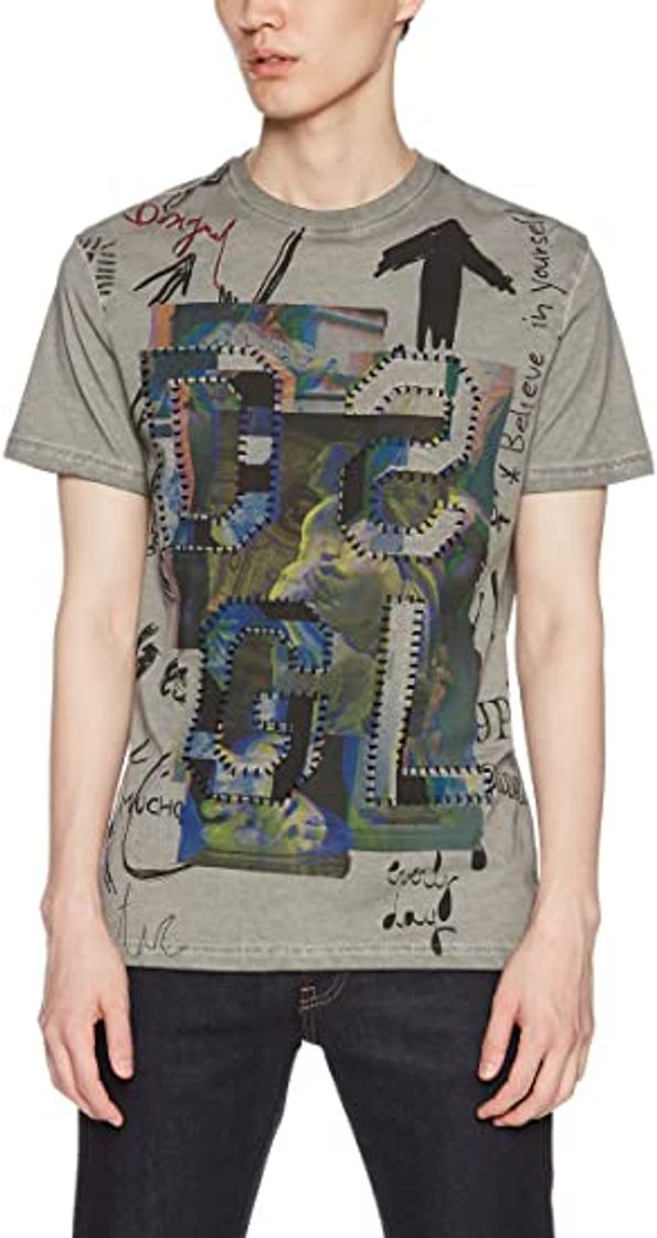 Social Desigual Lester 18SMTK20 - Camiseta para hombre ... - Amazon.com