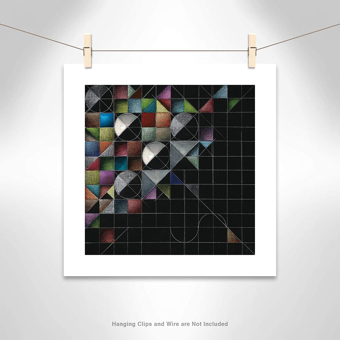 Social Casa Fine Arts Rainbow Geo I Embroidery Texture ... - Amazon.com