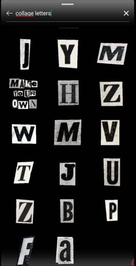 COLLAGE LETTERS