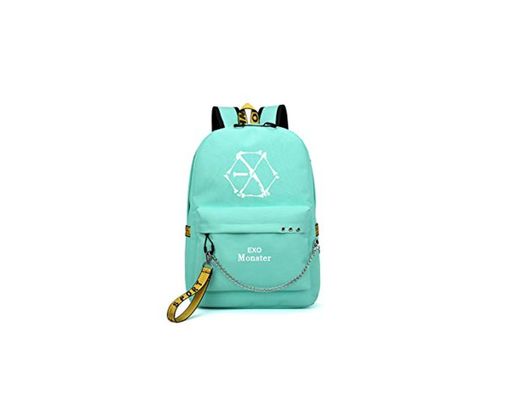 KPOP Exo Mochila Monster Mochila Bolsa de Regalo Mercancía Bolsa para Computadora Portátil Escuela Mochila de Viaje Escuela Bolsas de Lona Sehun Suho Baekhyun Chanyeol Xiumin DO Kai Chen Lay