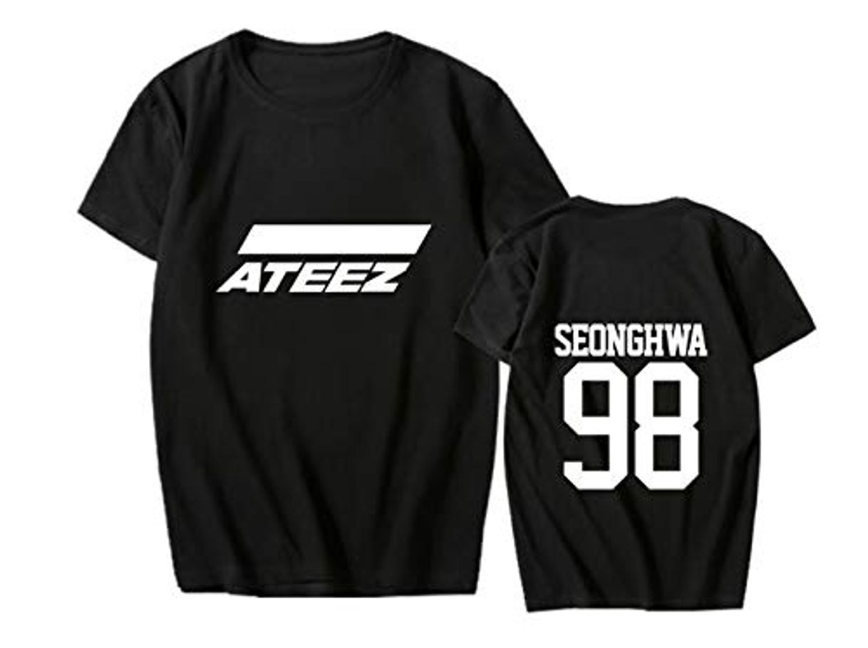 Product KPOP ATEEZ Camisetas de Manga Corta de Impresión Tops Unisex Casual T