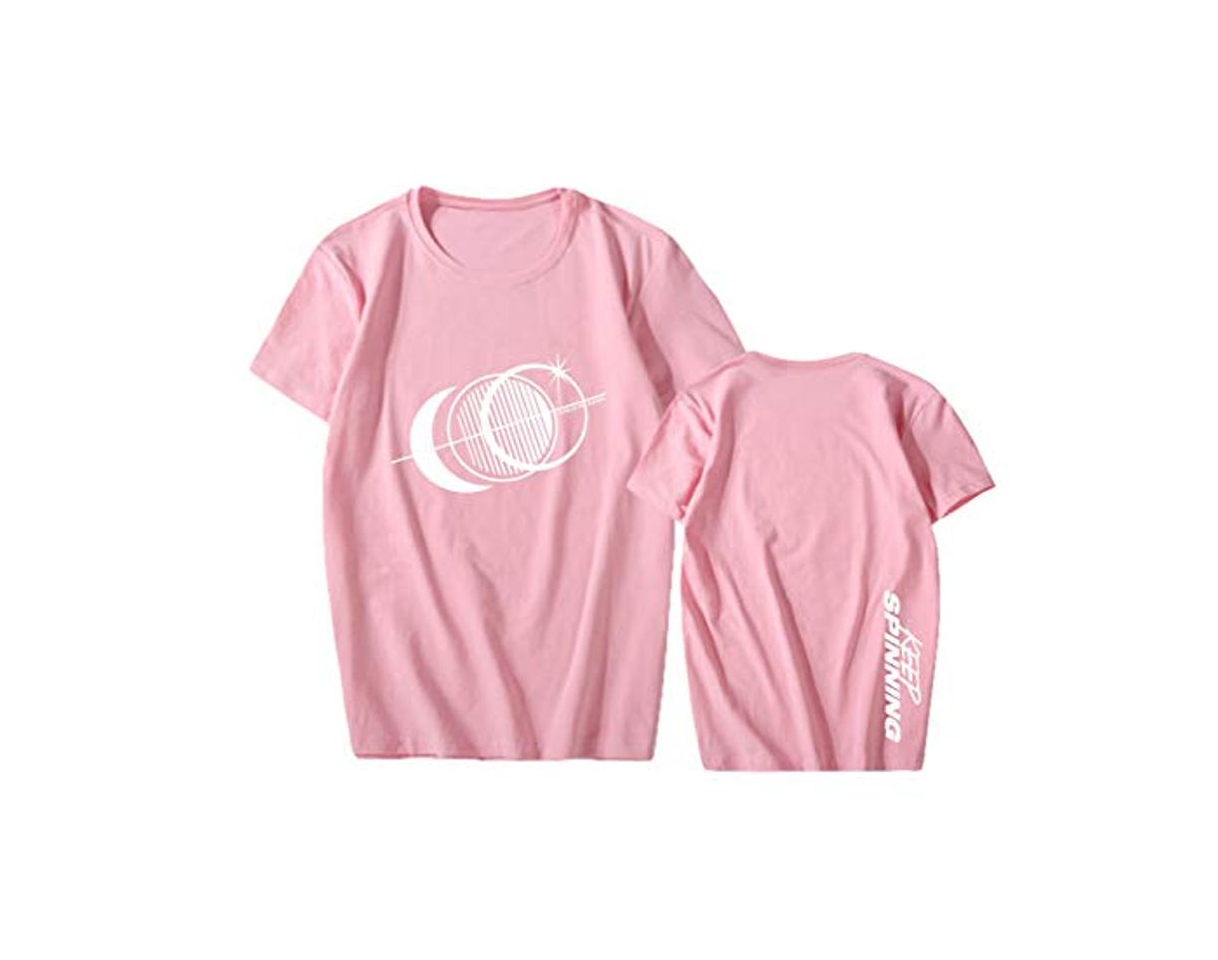 Fashion KPOP GOT7 Camisetas de Manga Corta Keep Spinning Impresión Tops Unisex Casual