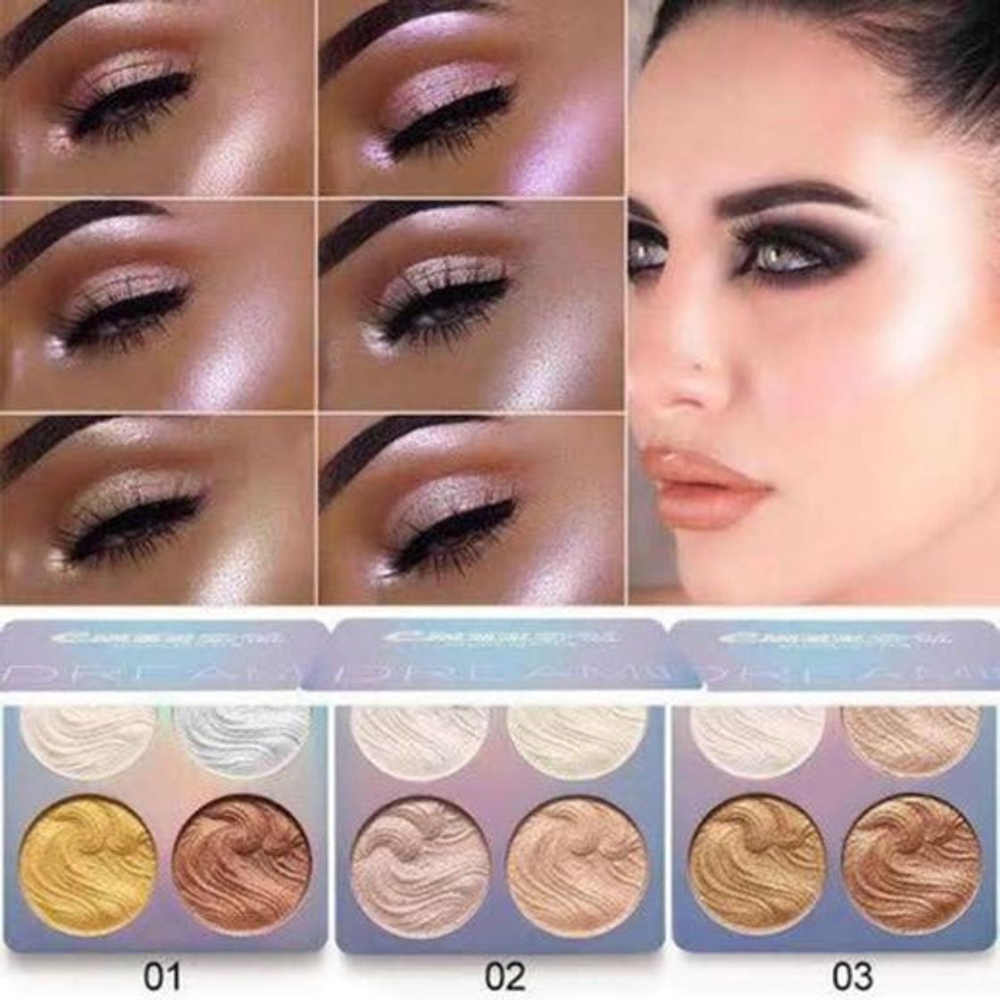 Social Lucoss Paleta de Iluminadores de Maquillaje