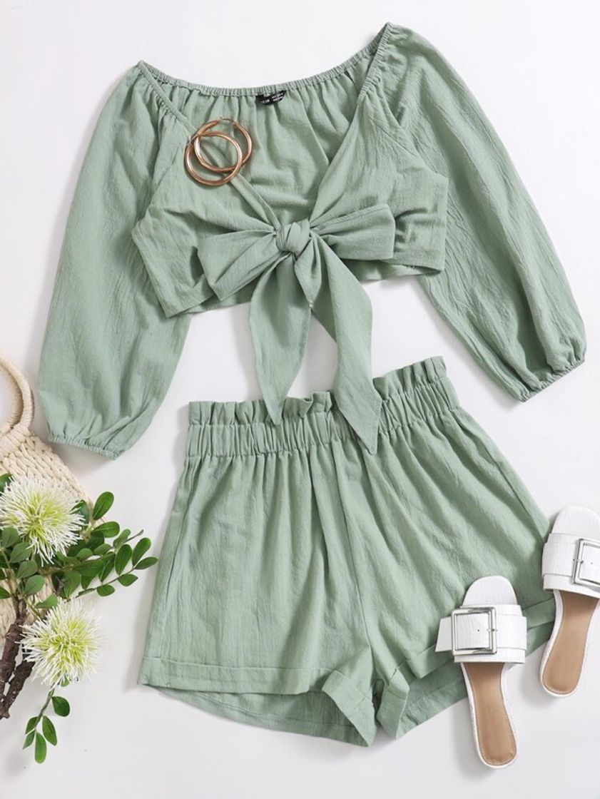 Fashion Conjunto verde verão 