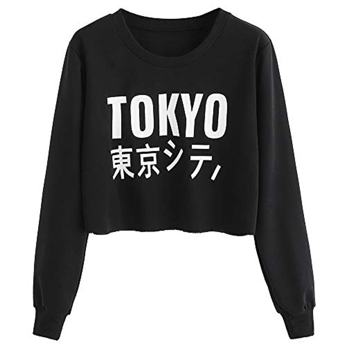 Moda Sudaderas Tumblr Mujer Cortas para Adolescentes Chica Kawaii Camisetas Tops con Estampado de Texto