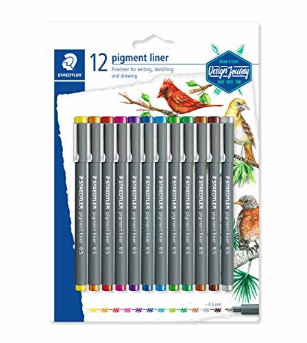 Lugar Staedtler 30805SBK12. Rotuladores Fineliner Pigment Liner. Estuche con 12 Unidades