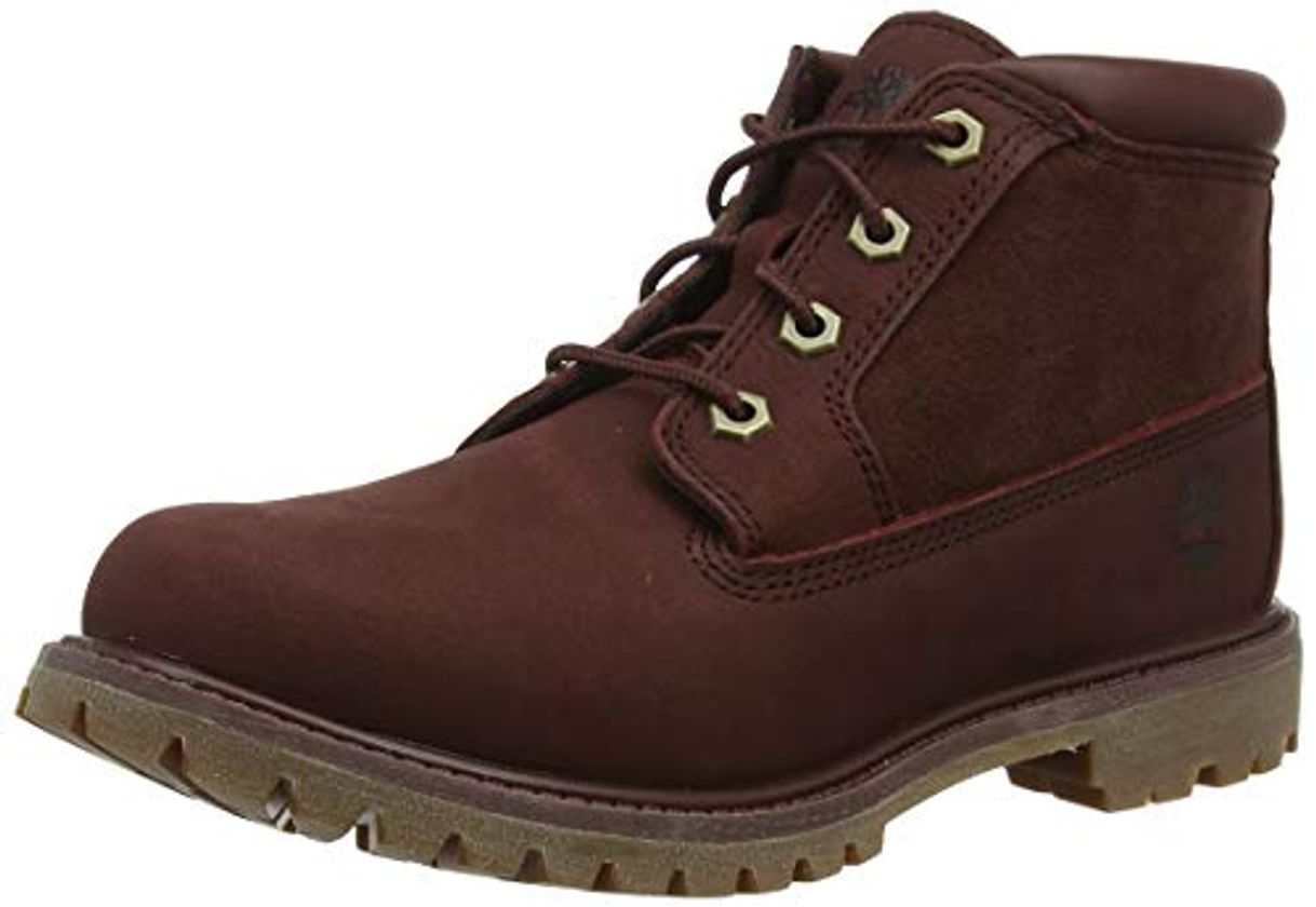 Fashion Timberland Nellie Chukka Leather SDE Non-Waterproof, Zapatillas Mujer, Rojo