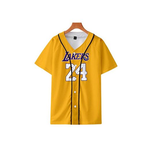 Camiseta de béisbol Camiseta Estampada en 3D Kobe Bryant Thin Baseball Uniform   Lakers