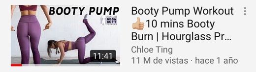 Booty Pump Workout 10 mins Booty Burn - YouTube
