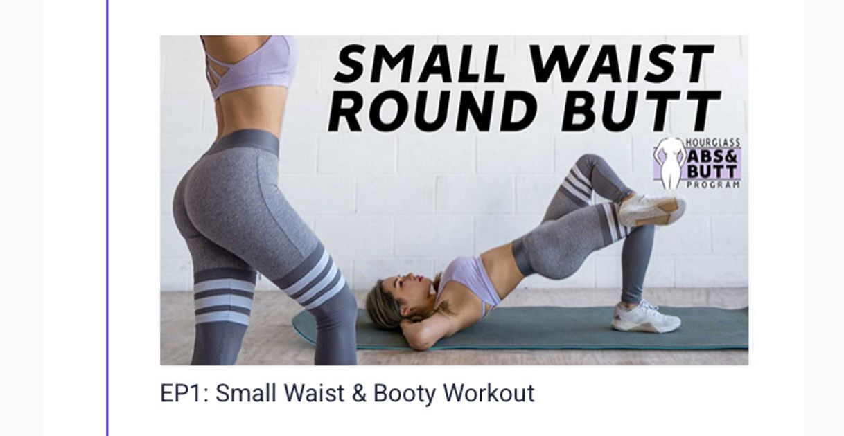 Social Small Waist (ABS) & Round Butt Workout 26 Days Hourglass Program