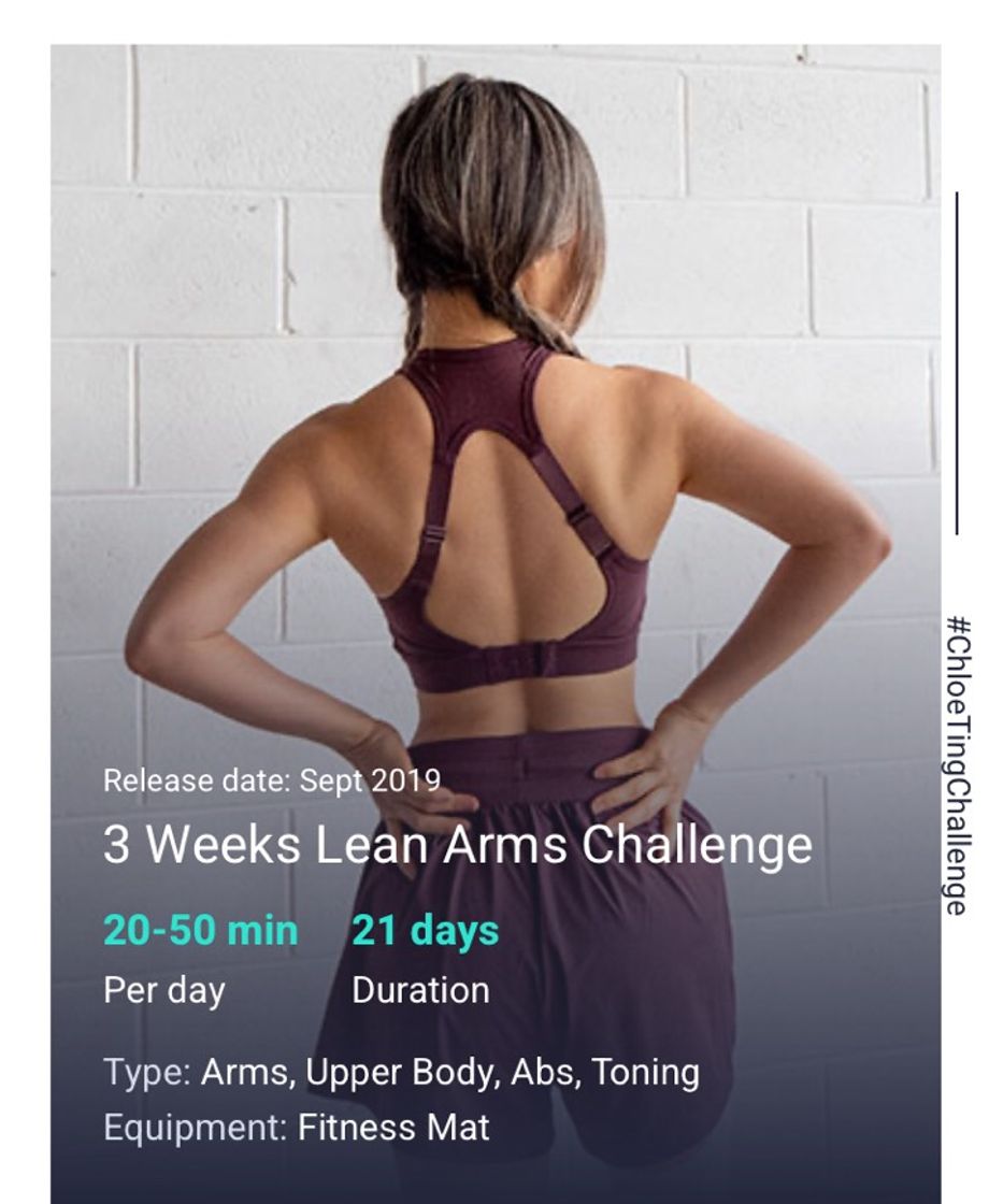 Fashion 3 Weeks Lean Arms Challenge - Free Workout Program - Chloe Ting