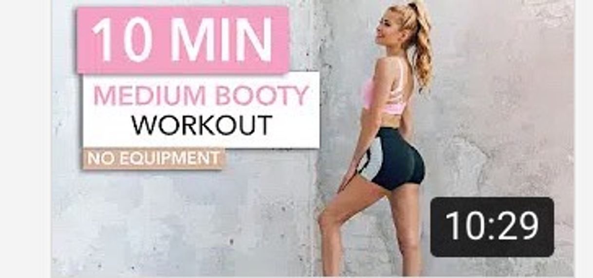 Serie 10 MIN BOOTY WORKOUT - YouTube