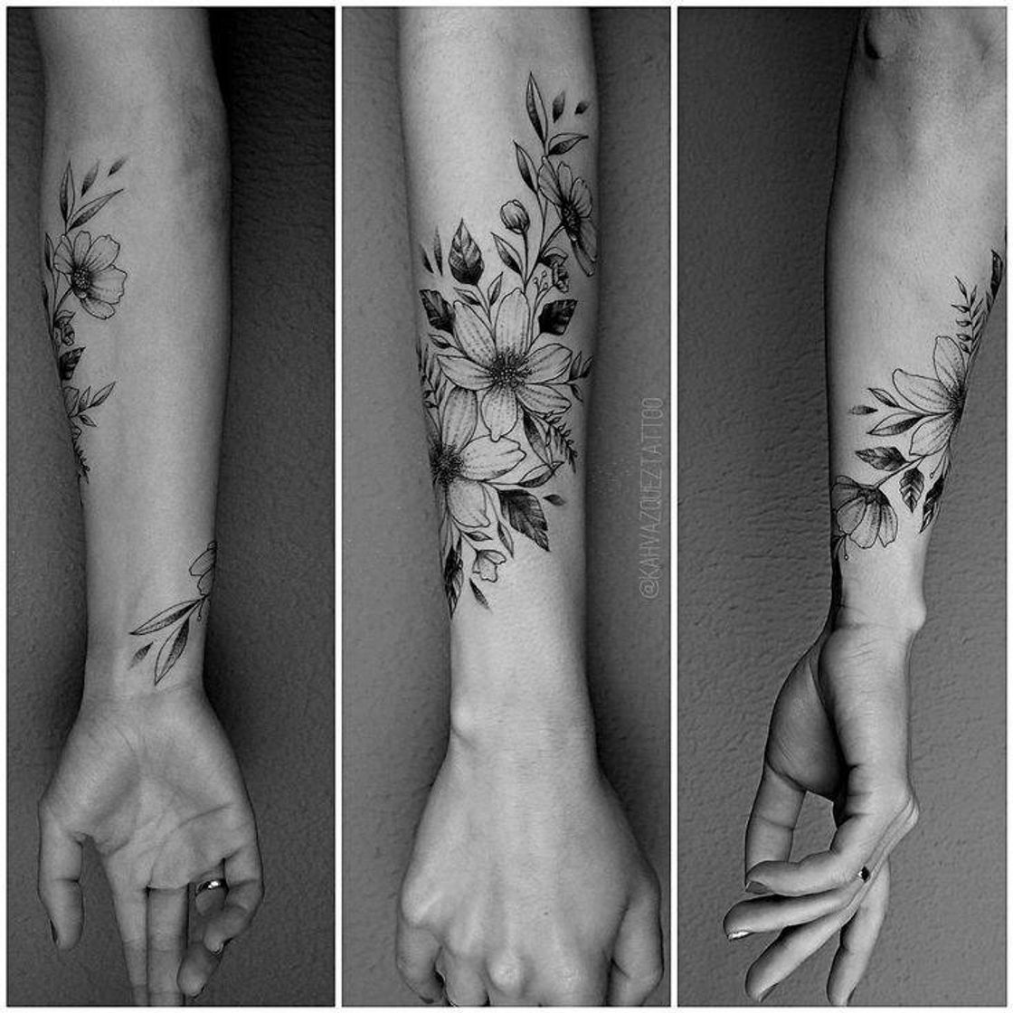 Moda Tatuagem floral