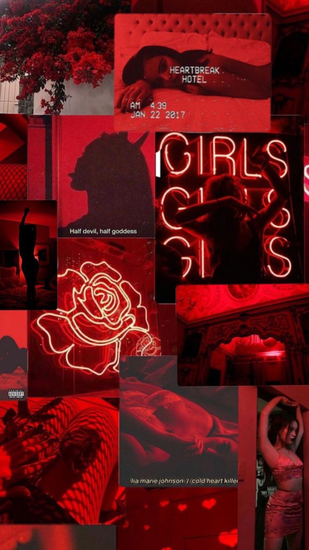 Fondo de pantalla aestethic rojo