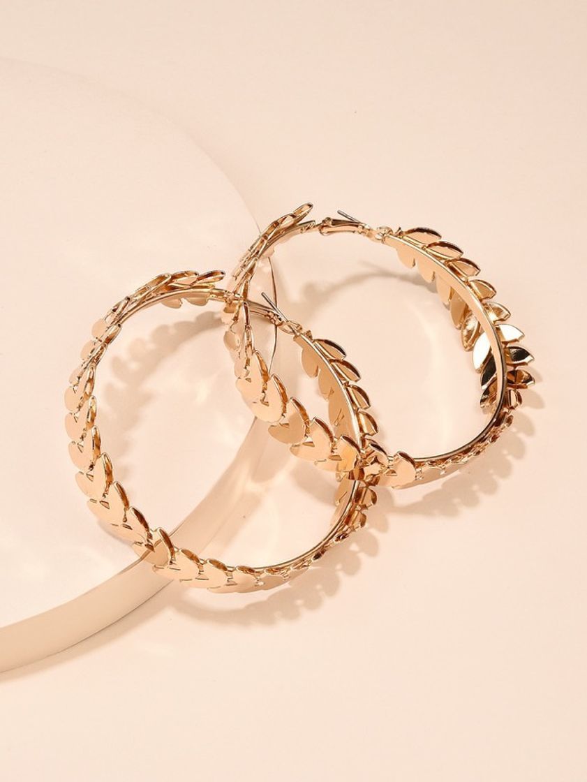 Social Pendientes de aro con diseño geométrico 