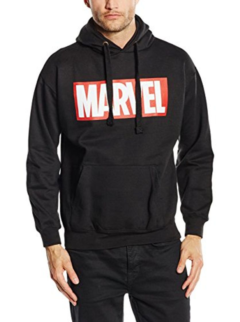 Producto MARVEL Comics Core Logo P/O Hood, Capucha para Hombre, Negro, Large