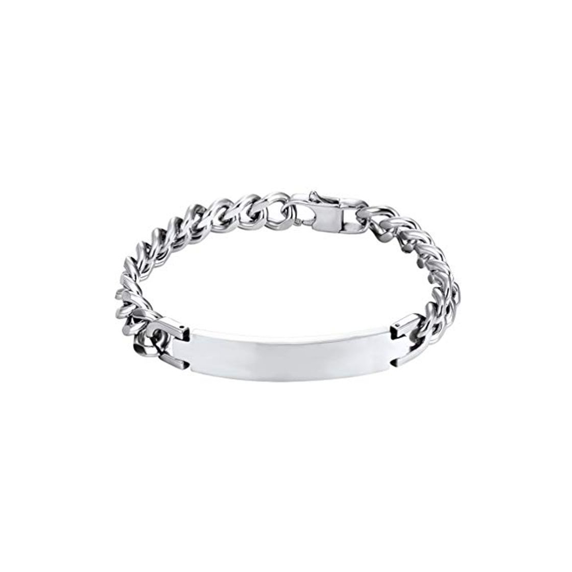 Producto PROSTEEL Pulsera de Placa Redonda Brazalete de Cruz Acero Inoxidable con Cadena