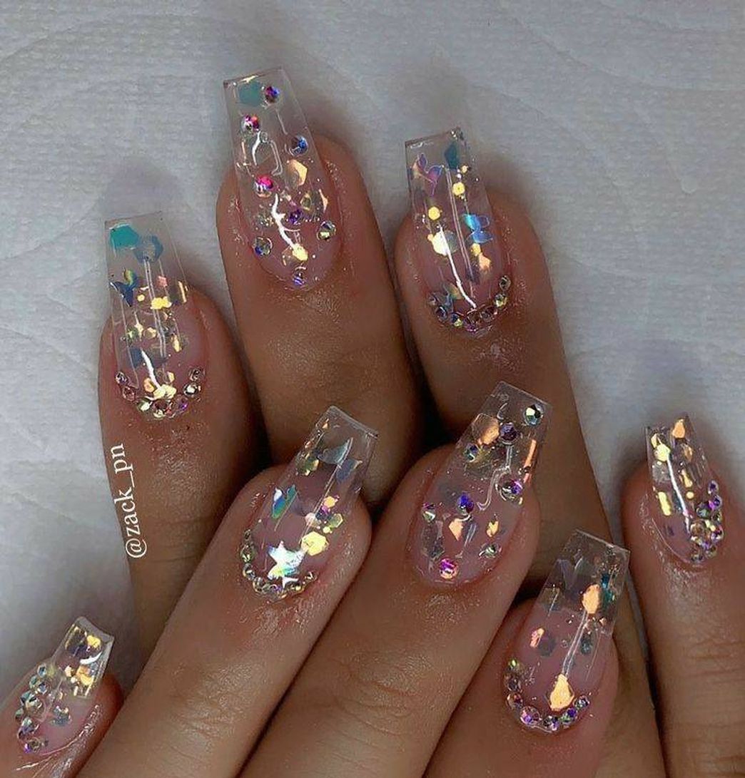 Social Unhas em gel efeito transparente 