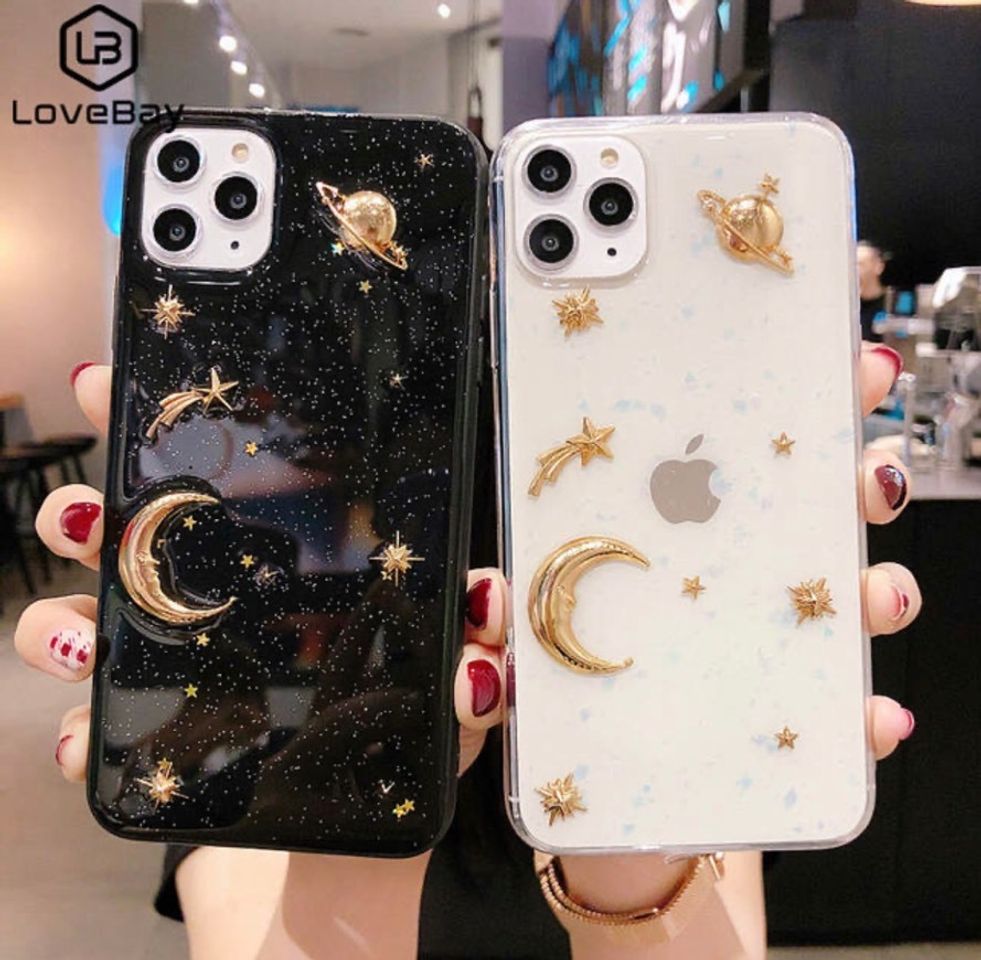 Productos Capas iPhone glitter planetas lua estrelas 